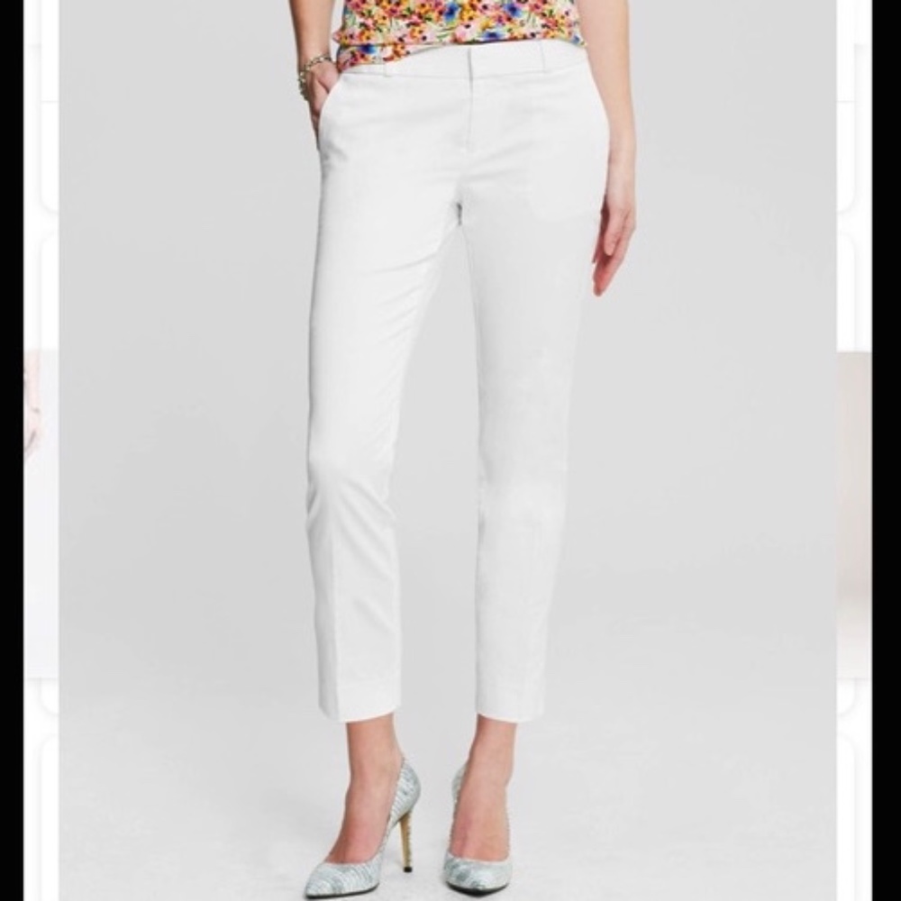 Banana Republic Stretch Petite Crop Sysateen Pants